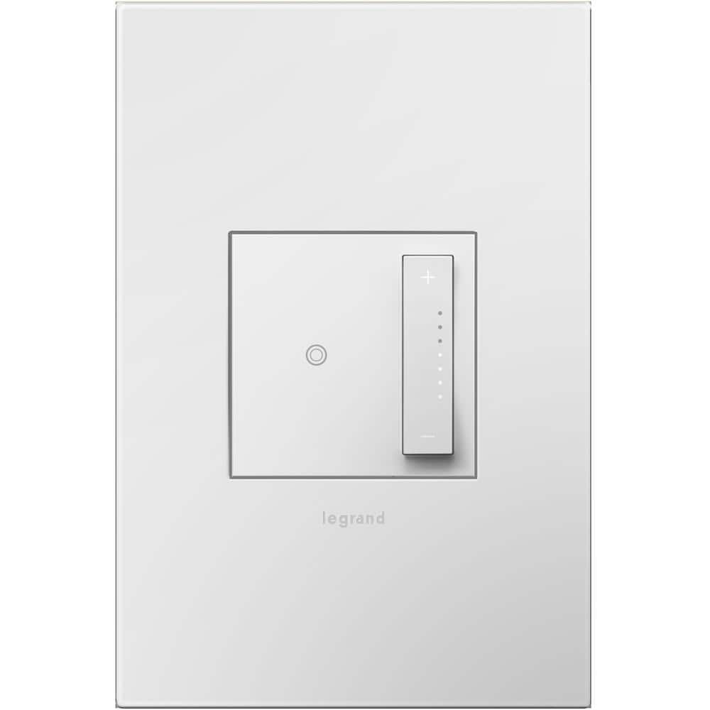 Legrand adorne sofTap 700W Tru-Universal Tap Dimmer and Wall Plate with Microban for All Dimmable Bulbs, 3-Way/1-Pole