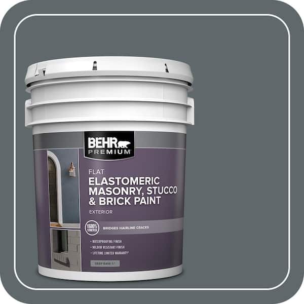 BEHR PREMIUM 5 gal. #MS-70 Evening Blues Elastomeric Masonry, Stucco and Brick Exterior Paint (2)