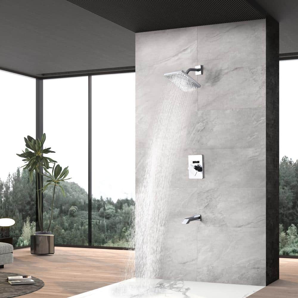 Ultra Faucets Icon Single-Handle 1-Spray Tub and Shower Faucet 1.8 GPM in. Polished Chrome (Valve Included) (2)