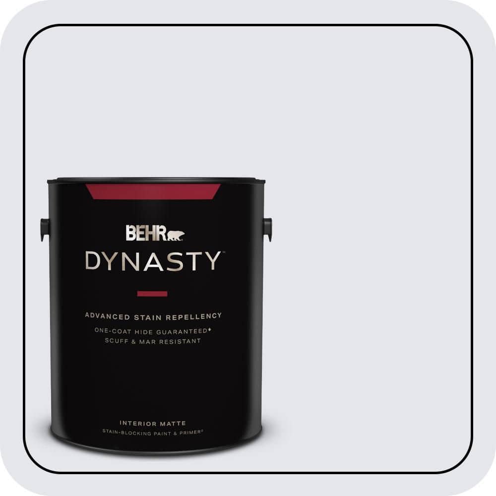 BEHR DYNASTY 1 gal. #610A-1 Lilac Murmur Matte Interior Stain-Blocking Paint & Primer
