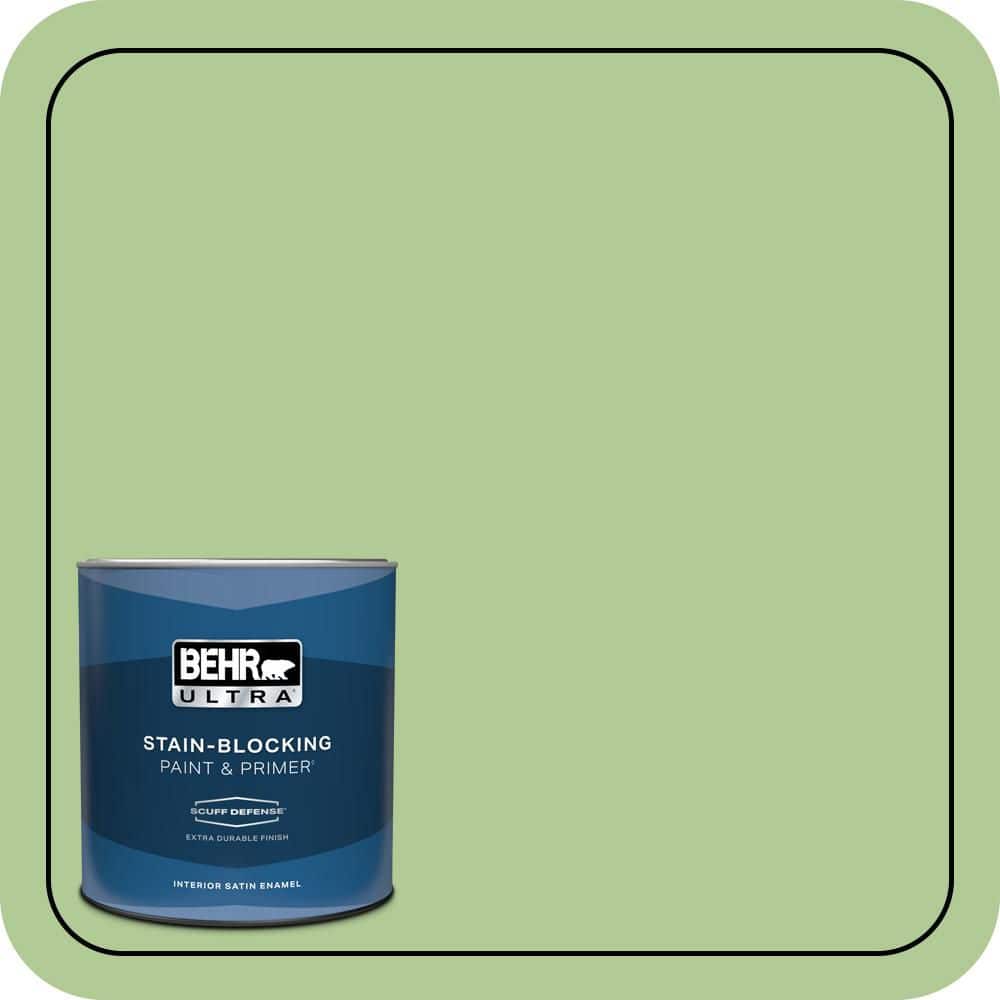BEHR ULTRA 1 qt. #430D-4 Garden Spot Extra Durable Satin Enamel Interior Paint & Primer