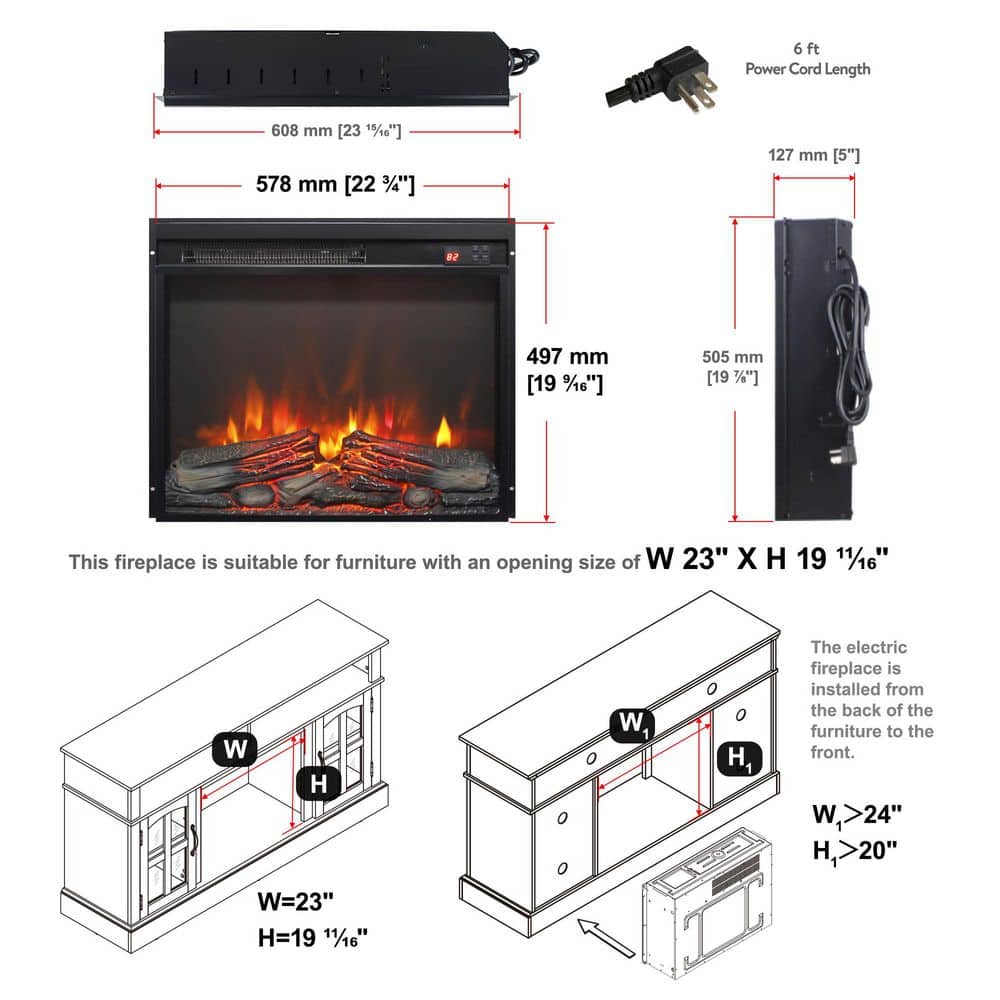 Runesay 1400-Watt Freestanding Black Electric Utility Convection Infrared Overheating Protection Space Heater with Remote (2)