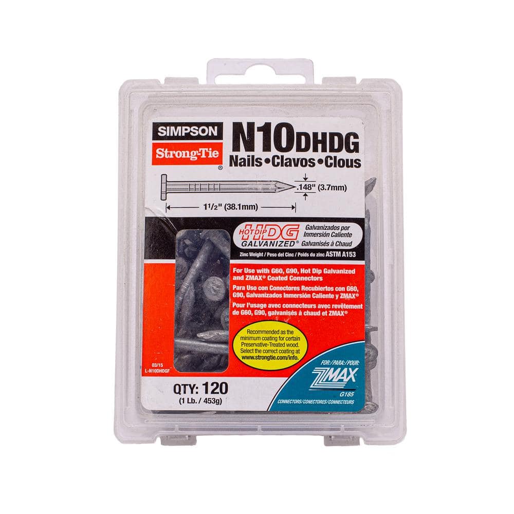 Simpson Strong-Tie Strong-Drive 1-1/2 in. 0.148 in. SCN Smooth-Shank HDG Connector Nail (600-Pack)