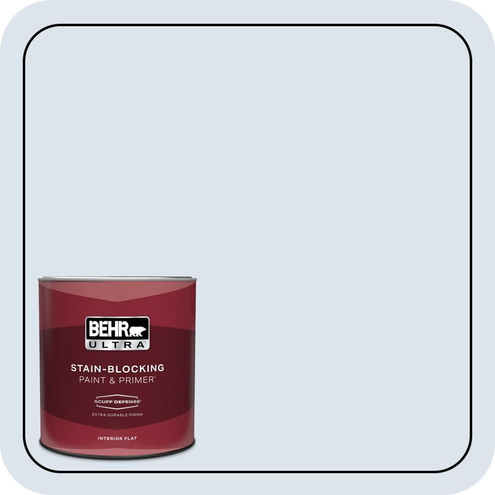 BEHR ULTRA 1 qt. #600C-1 Mystic Light Extra Durable Flat Interior Paint & Primer