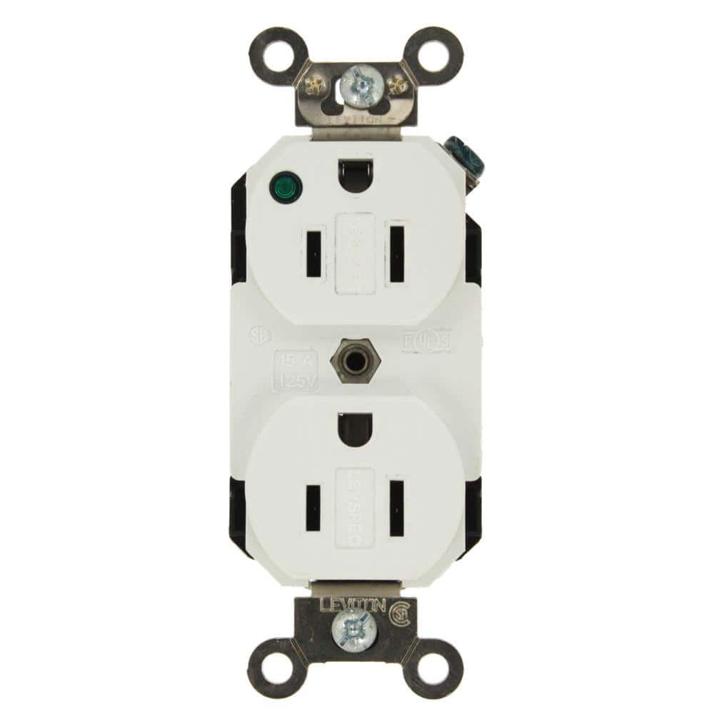 Leviton Amp 125 V Hospital Grade Duplex Outlet/Receptacle w/ Power Indicator, (1-Pack) (1)