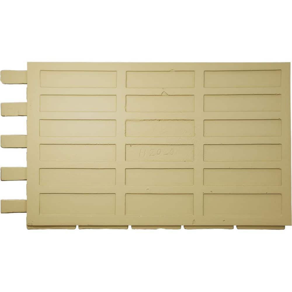 Ekena Millwork EverStone Aged Brick Faux Brick Panel, 46 7/8"W x 27"H x 1 1/4"D, Whitestone Color (2)