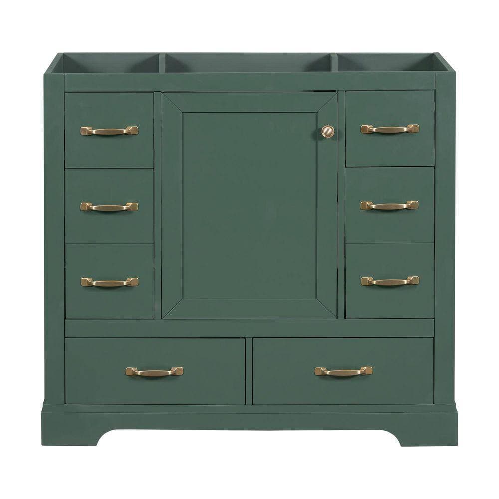Qualler 35.5 in. W 17.9 in. D 33 in. H Bath Vanity Cabinet without Top (3)