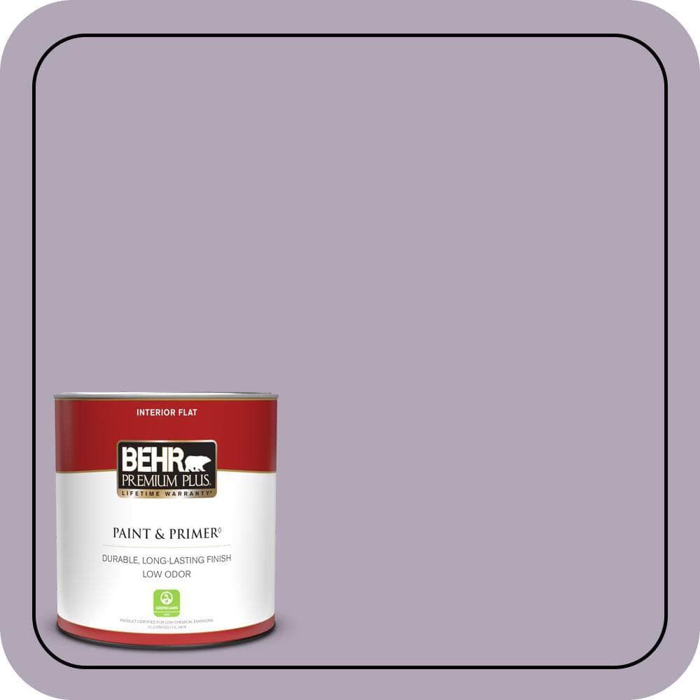 BEHR PREMIUM PLUS 1 qt. #660F-4 Plum Frost Flat Low Odor Interior Paint & Primer