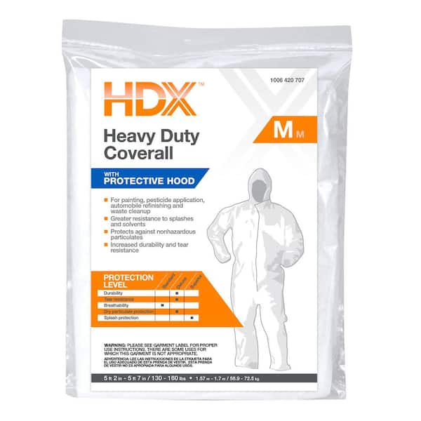 HDX Heavy-Duty Coverall with Hood Medium (2)