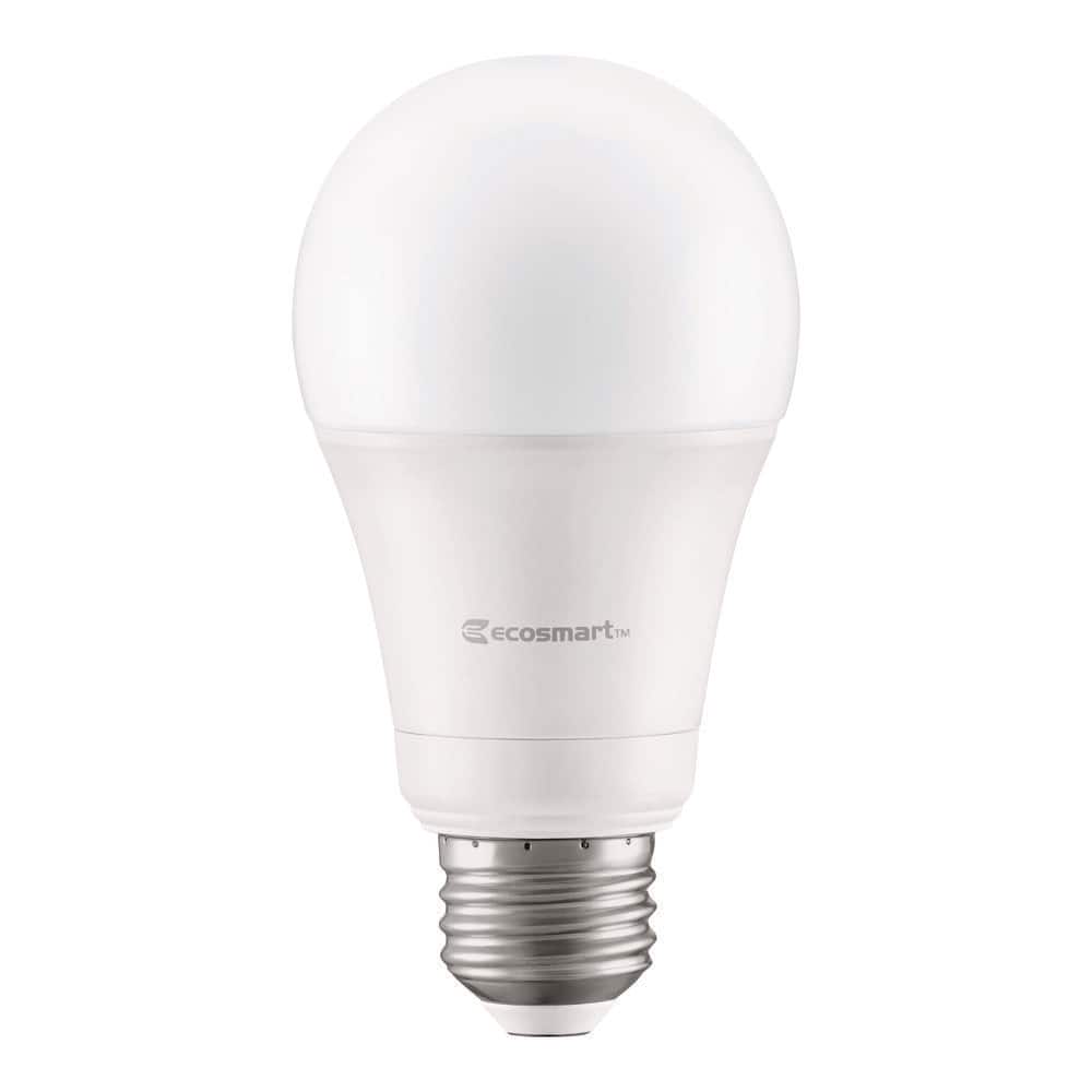 EcoSmart Universal Select 100-Watt Equivalent A19 Dimmable LED Light Bulb with Selectable Color Temperature (4-Pack) (4)