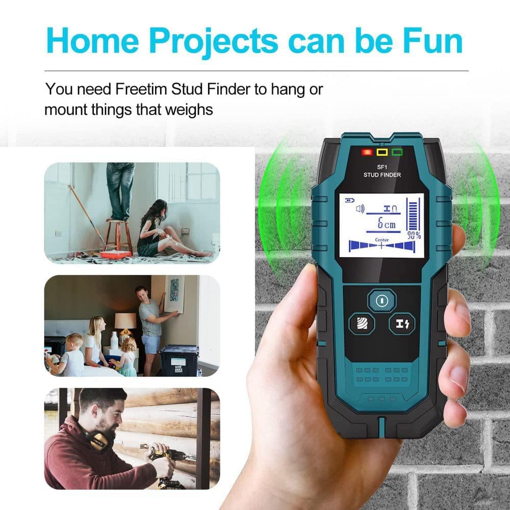 Unbranded 5-in-1 Stud Finder Wall Scanner Detector with Audio Alarm HD LCD Display for Metal Studs AC Wire and Pipe (3)