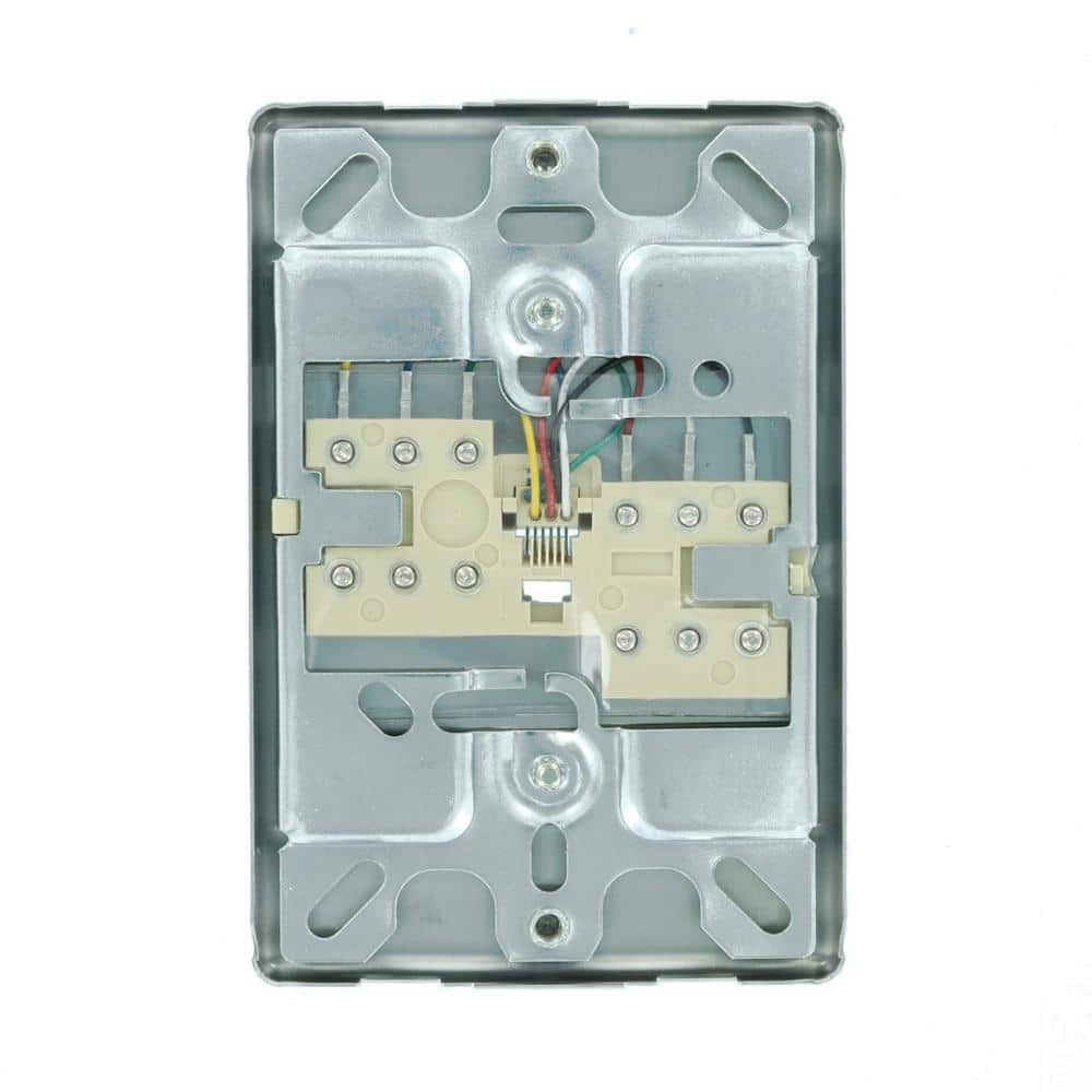 Leviton 6P6C Type 630A Wall Phone Jack, Stainless Steel 40226-S (3)