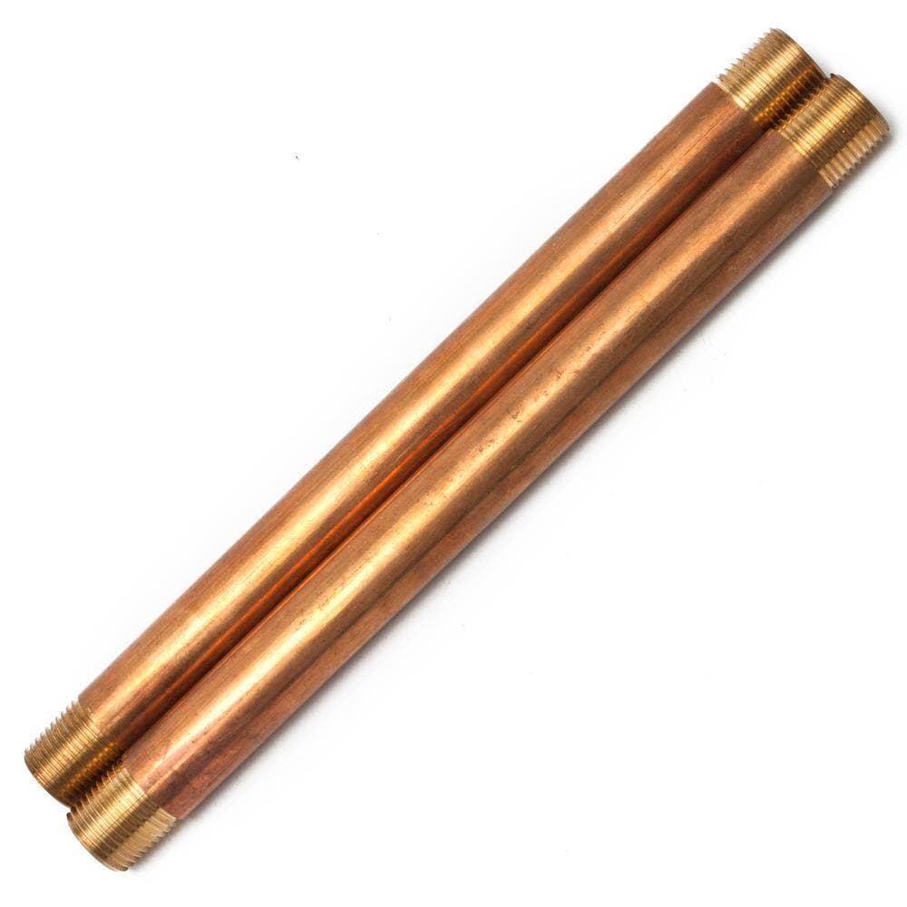 LTWFITTING 1/2 in. 10 in. MIP Brass Nipple Fitting (2)