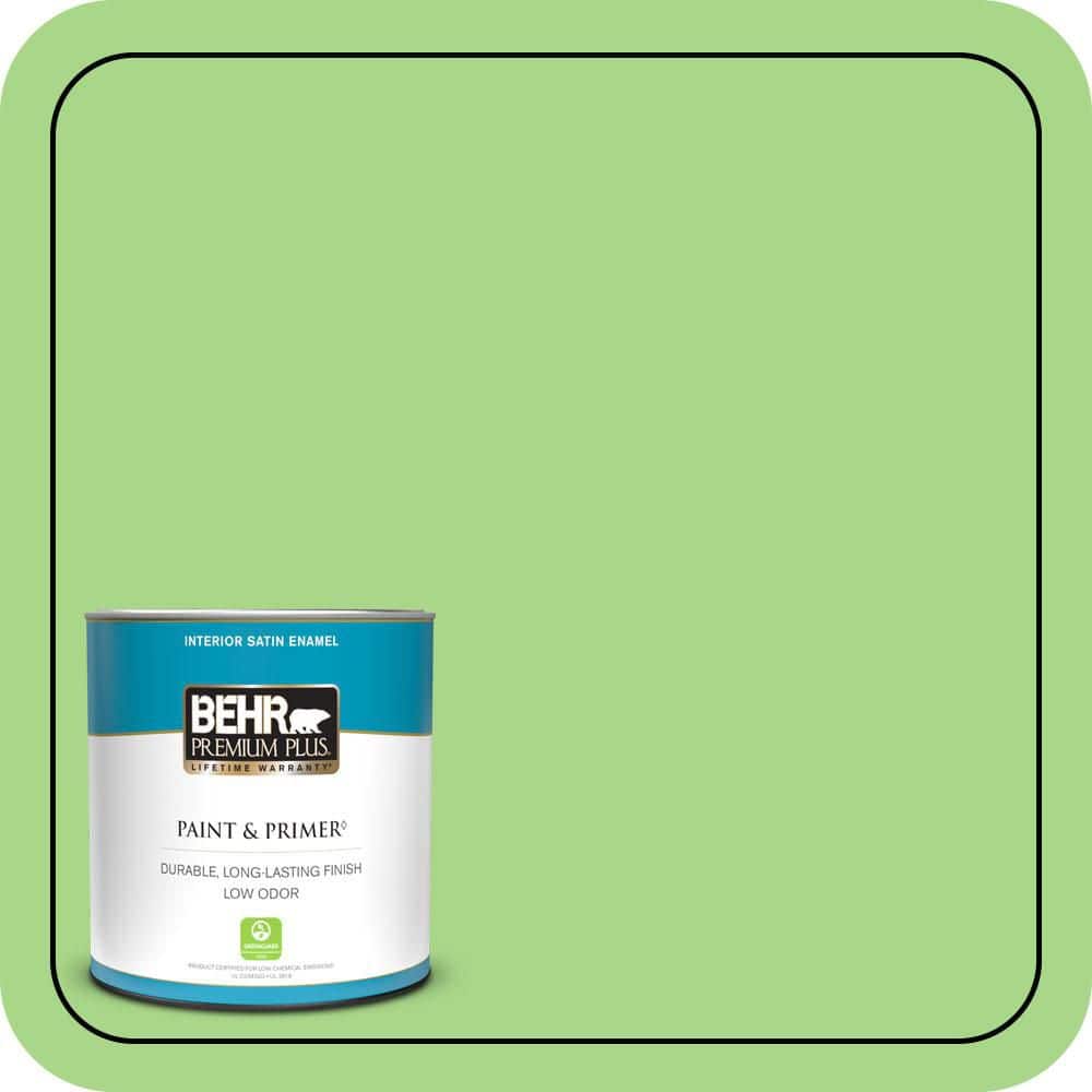 BEHR PREMIUM PLUS #430B-4 Peas a Pod Enamel Low Odor & Primer (1)