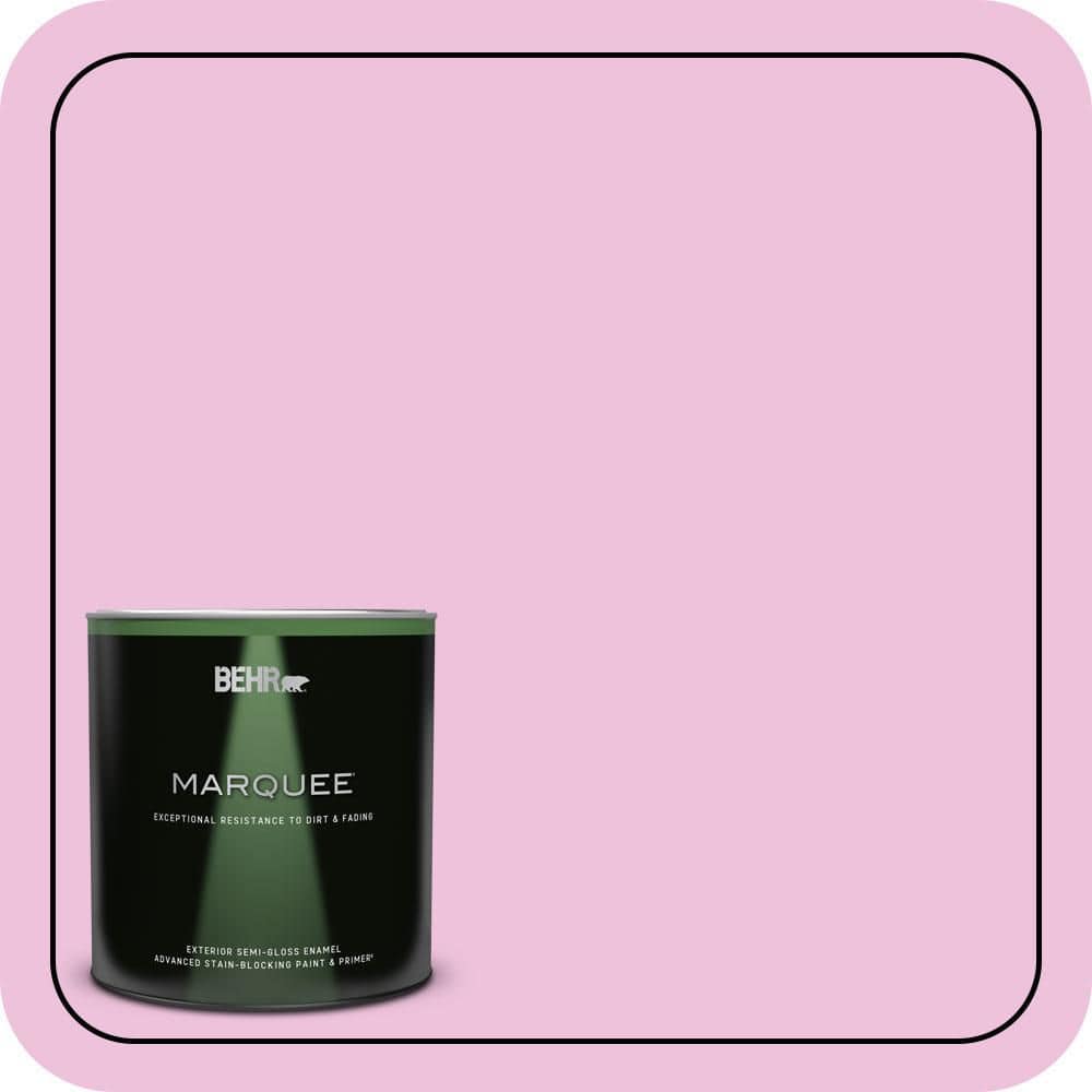 BEHR MARQUEE 1 qt. #P120-1 Starlet Pink Semi-Gloss Enamel Exterior Paint & Primer (1)