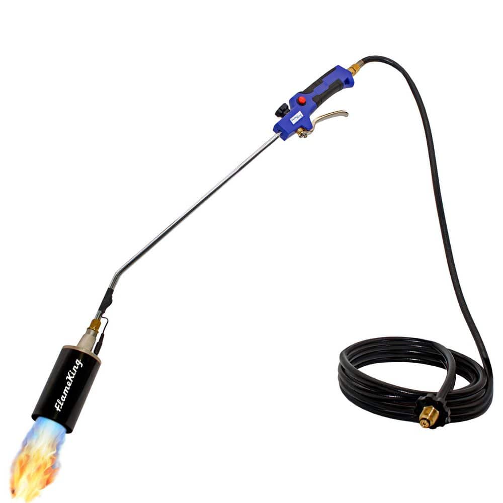 Flame King 340,000 BTU Propane Torch with Built in Battery Operated Ignitor and Blast Trigger