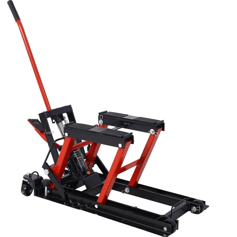 Miscool Ami 1500LB ATV Scissor Lift Jack Portable Motorcycle Lift Table 4 Wheels (2)