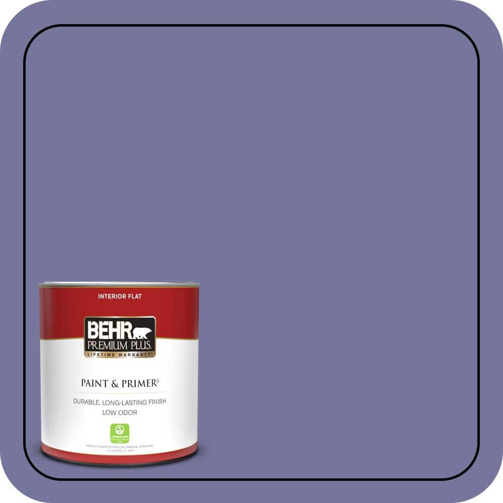 BEHR PREMIUM PLUS #M550-6 Kimono Violet One-Coat Hide Enamel Interior Stain-Blocking Paint and Primer (1)