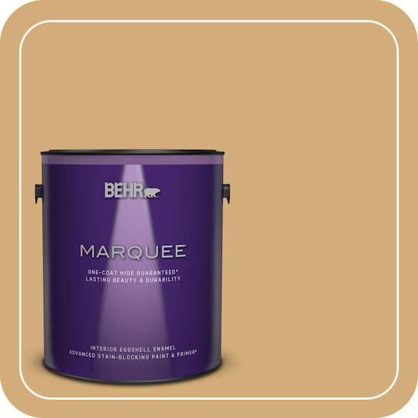 BEHR MARQUEE 1 gal. #MQ2-17 Glittering Sun One-Coat Hide Eggshell Enamel Interior Paint & Primer (2)