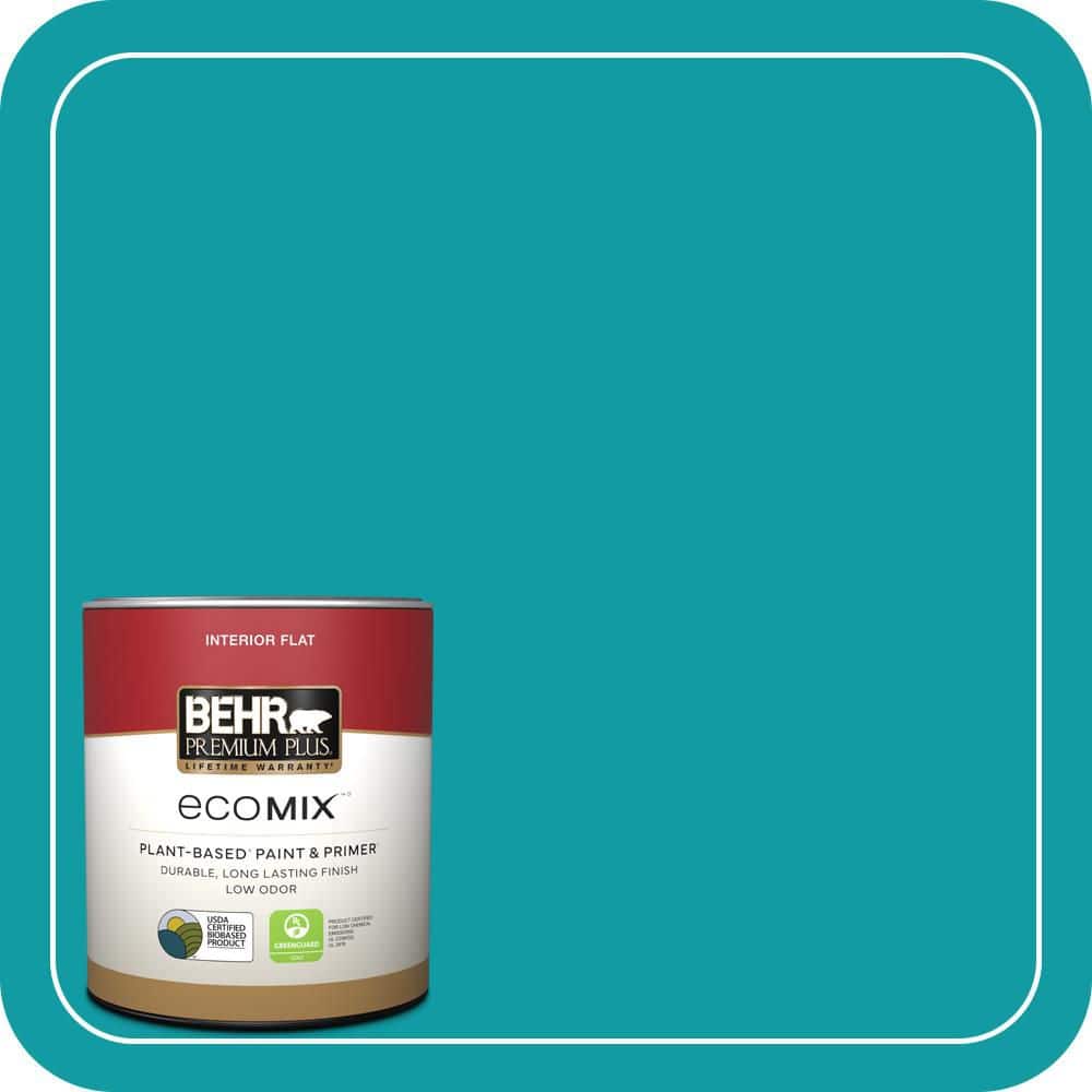 BEHR PREMIUM PLUS 1 qt. #MQ4-20 Island Dream Flat EcoMix Plant-Based Interior Paint & Primer (1)