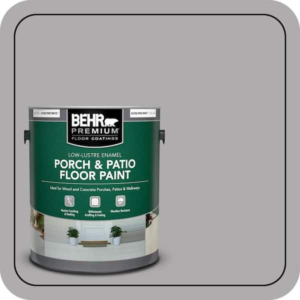 BEHR PREMIUM 1 gal. #N520-3 Flannel Gray Low-Lustre Enamel Interior/Exterior Porch and Patio Floor Paint (2)