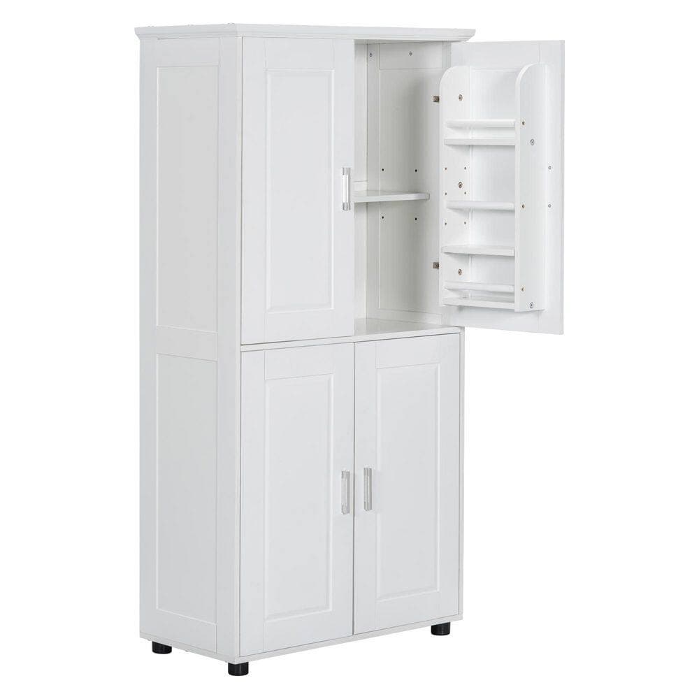 Boosicavelly 31.29 in. W x 15.64 in. D x 62.28 in. H White Linen Cabinet (3)