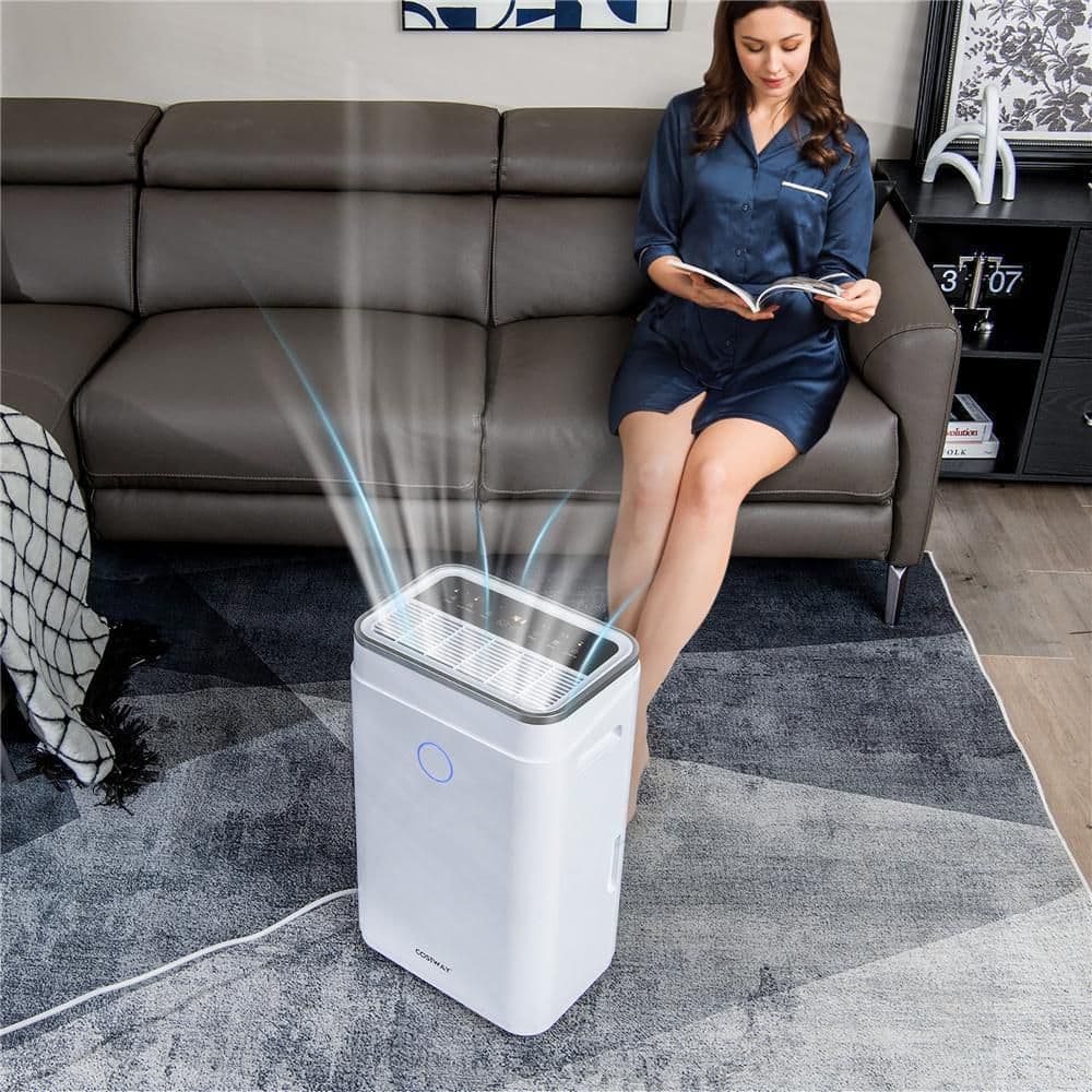 Costway 60-Pint Dehumidifier for Home and Basements 4000 Sq.ft. w/3-Color Digital Display (2)
