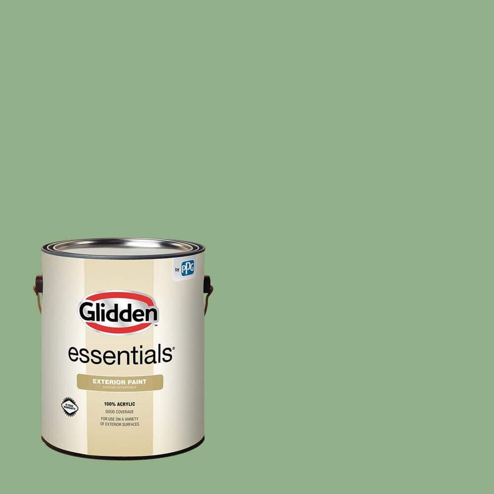 Glidden Essentials 1 gal. PPG1130-5 Pear Cactus Semi-Gloss Exterior Paint