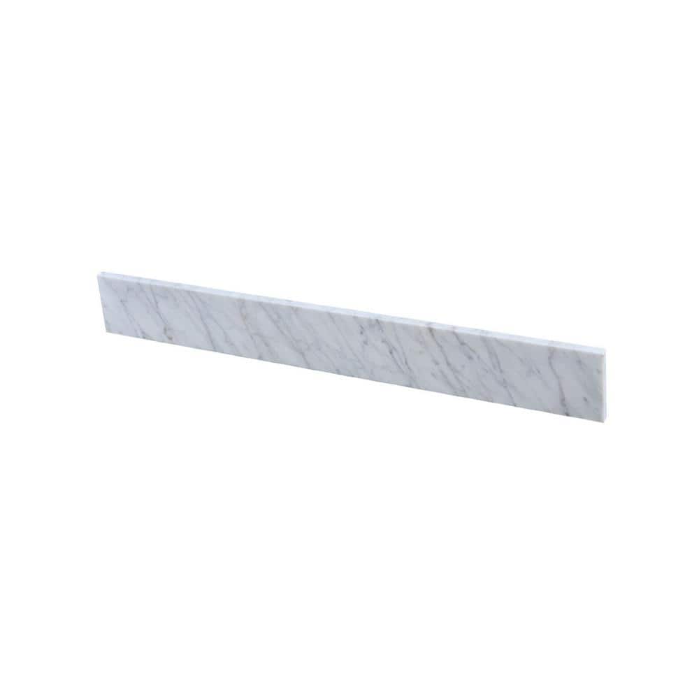PROOX 36 in.W Marble Vanity Backsplash in White Carrara (1)