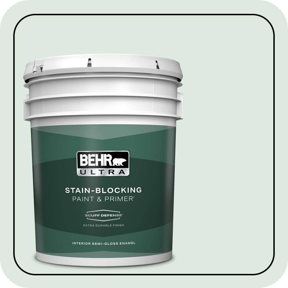 BEHR ULTRA 5 gal. #470E-2 Water Mark Extra Durable Semi-Gloss Enamel Interior Paint & Primer