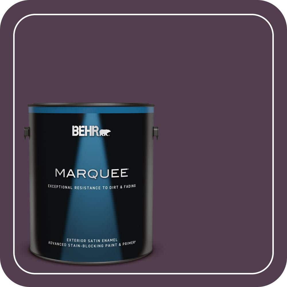 BEHR MARQUEE 1 gal. #PPU17-02 Oriental Eggplant Satin Enamel Exterior Paint & Primer