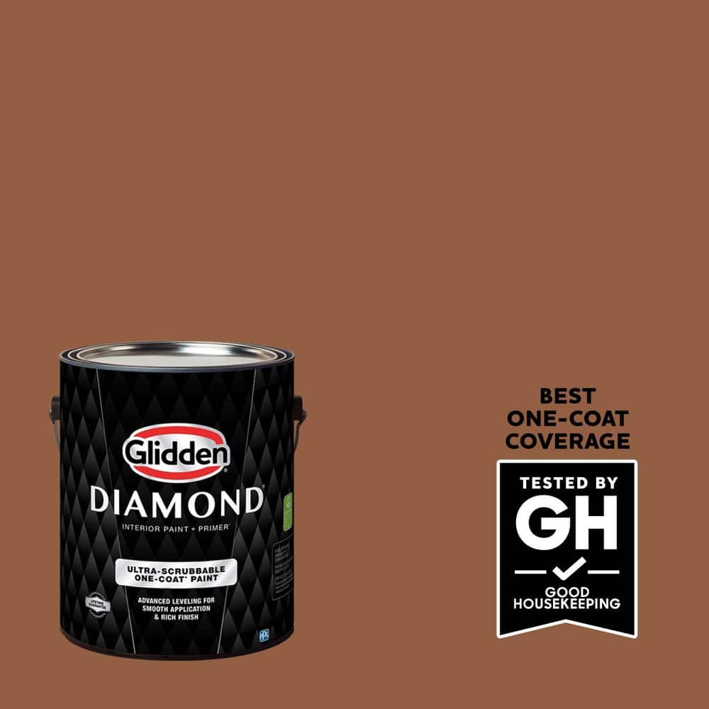Glidden Diamond 1 gal. PPG1069-7 Cinnamon Spice Ultra-Flat Interior Paint with Primer