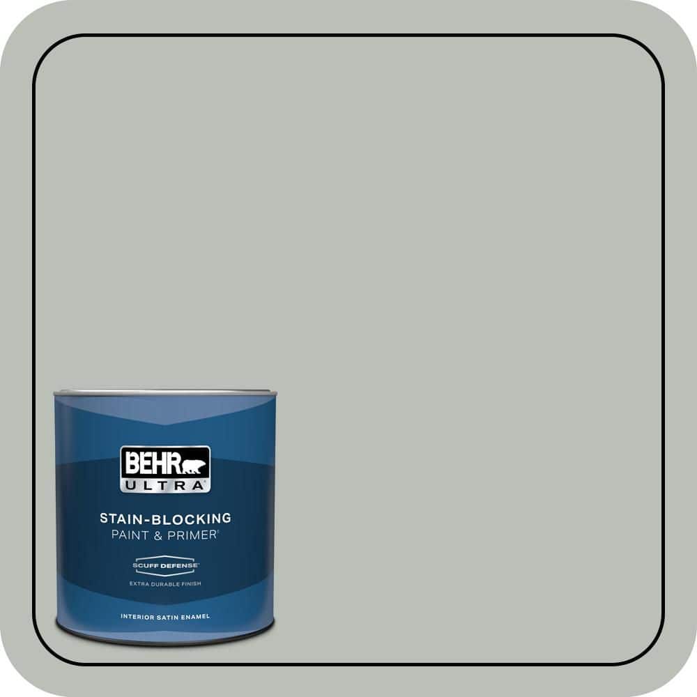 BEHR ULTRA 1 qt. #T16-11 Celadon Extra Durable Satin Enamel Interior Paint & Primer