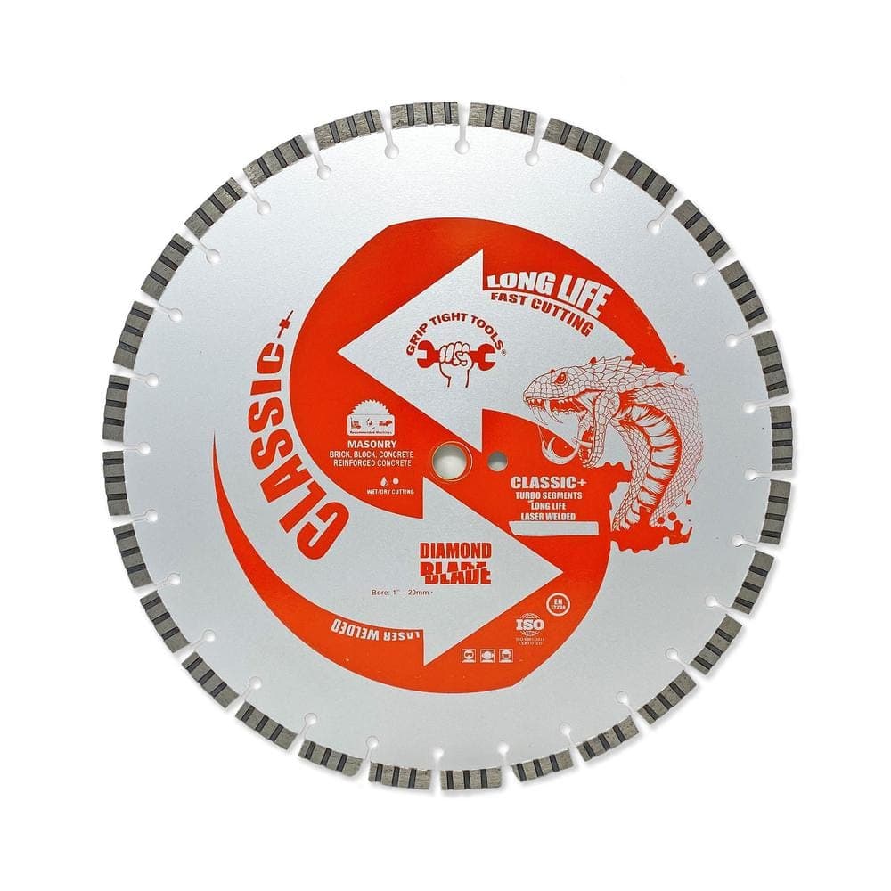 GRIP TIGHT TOOLS 16 in. Classic Plus - Laser Welded Turbo Segmented Diamond Blade - Multi-Purpose (3-Pack) (1)