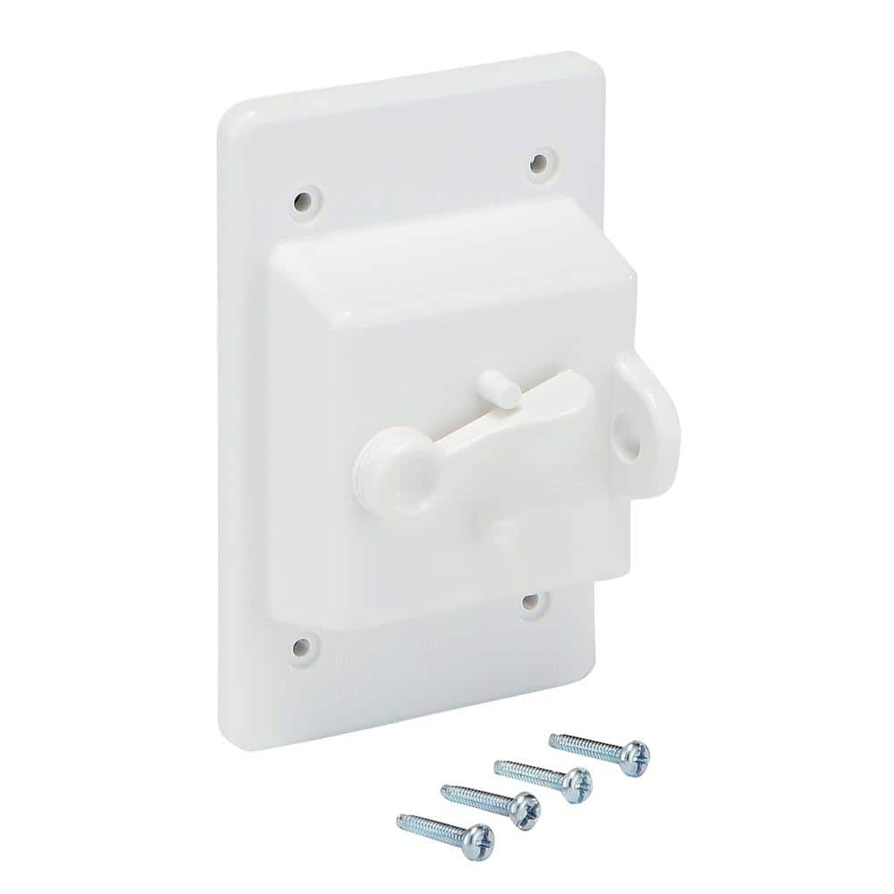 Commercial Electric White 1-Gang, Non-Metallic Weatherproof Toggle Switch Cover