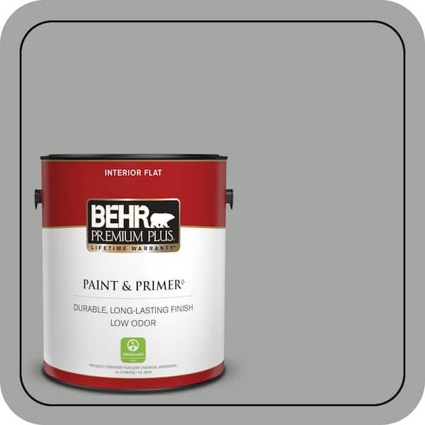 BEHR PREMIUM PLUS 1 gal. #PPU25-16 Chain Reaction Flat Low Odor Interior Paint & Primer (2)