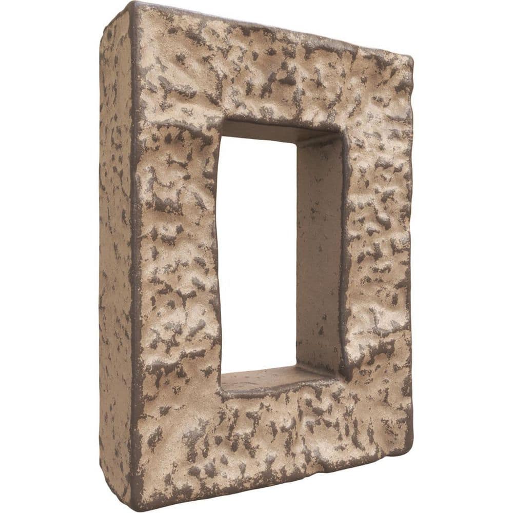 Ekena Millwork Universal Electrical Cover for EverStone Faux Stone Siding Panels, 5 1/2"W x 1 7/8"D x 7 3/8"H, Urban Color (3)