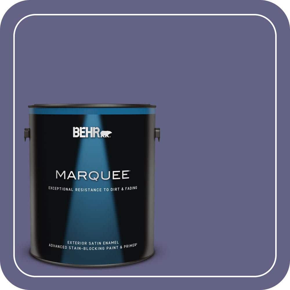 BEHR MARQUEE 1 gal. #640D-7 Pharaoh Purple Satin Enamel Exterior Paint & Primer