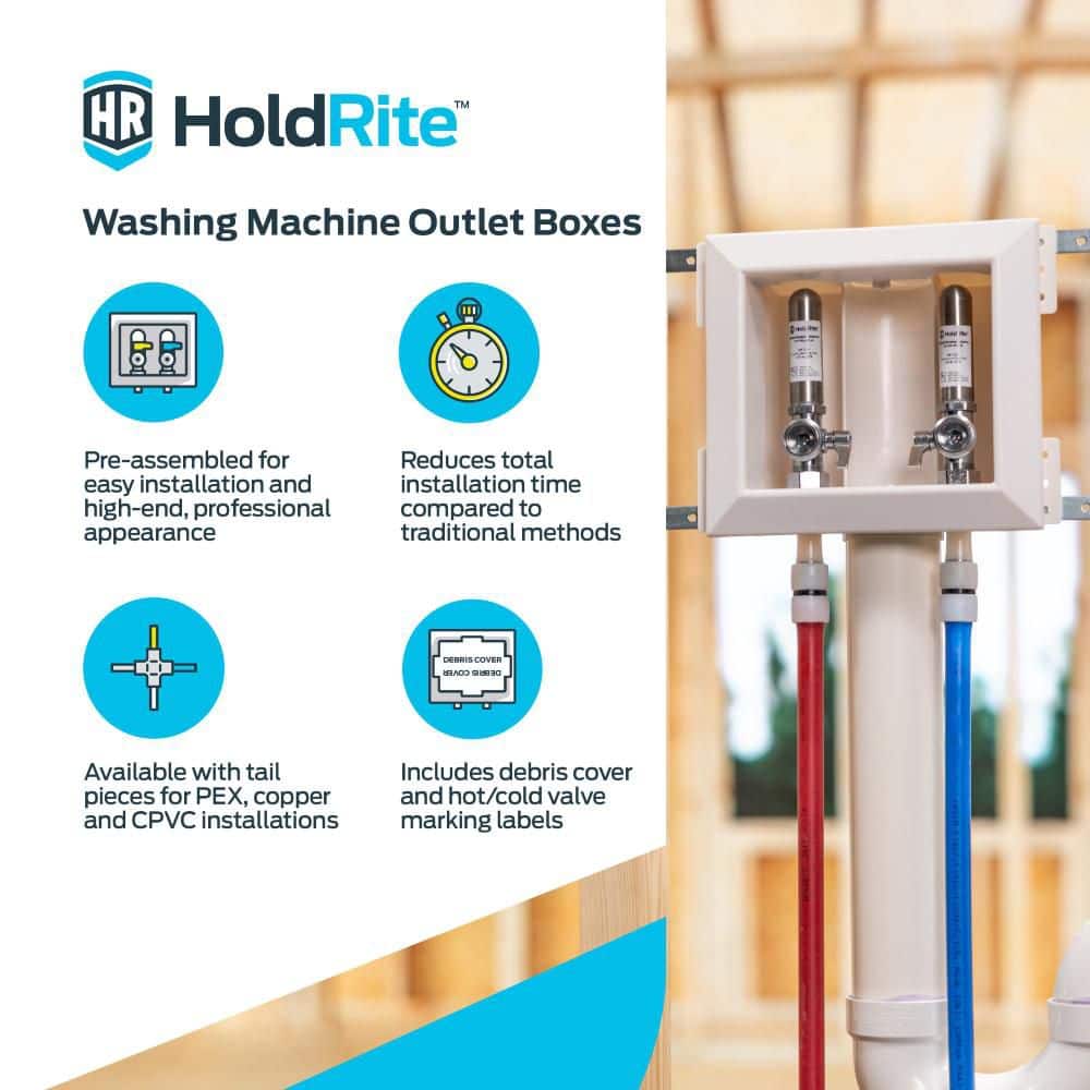 HOLDRITE Fire-Rated Washing Machine Outlet Drain Replacement Box (10-Pack) (2)