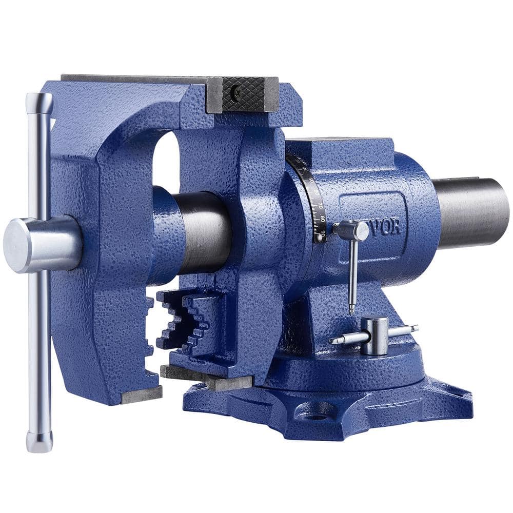 VEVOR Heavy Duty Bench Vise 6-1/2 in. Jaw Width 5 in. Max Jaw Opening Multi-Purpose Ductile Iron Bench Vise (1)