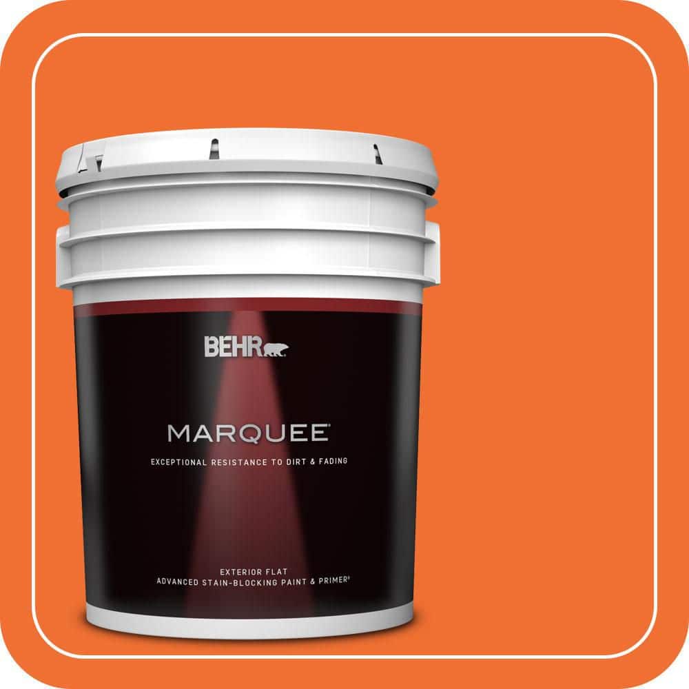 BEHR MARQUEE 5 gal. #S-G-240 Dragon Fire Flat Exterior Paint & Primer