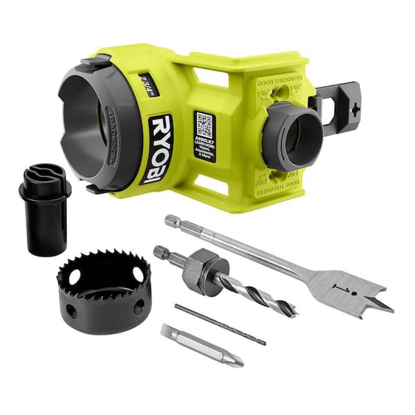 RYOBI Wood Door Lock Installation Kit with Wood Hole Saw, Spade Bit, Pilot Bit, and Double Ended Screw Driving Bit (2)