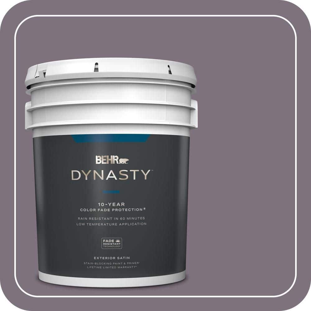 BEHR DYNASTY 5 gal. #N100-5 Plush Velvet Satin Enamel Exterior Stain-Blocking Paint & Primer