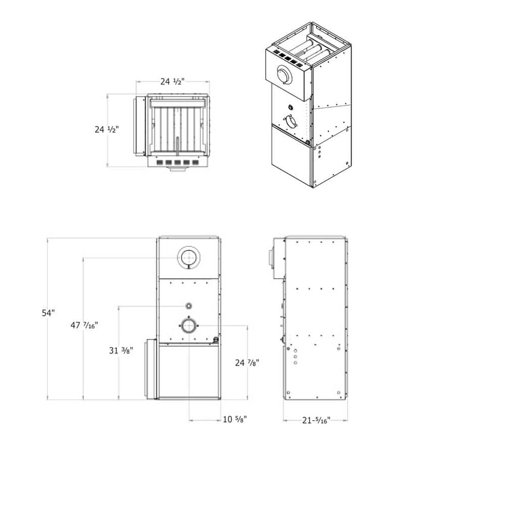 Olsen 84% AFUE 91,000 BTU Highboy Oil Furnace (2)