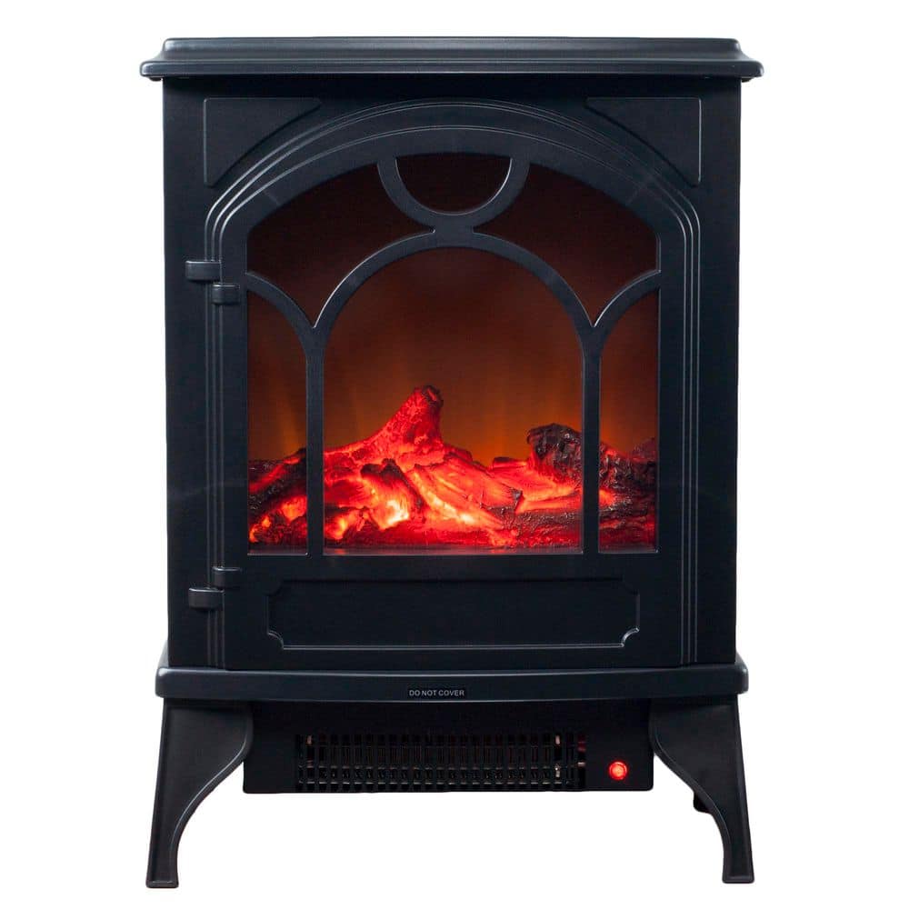 Northwest 21.5 in. Freestanding Classic Electric Log Fireplace in Black (2)