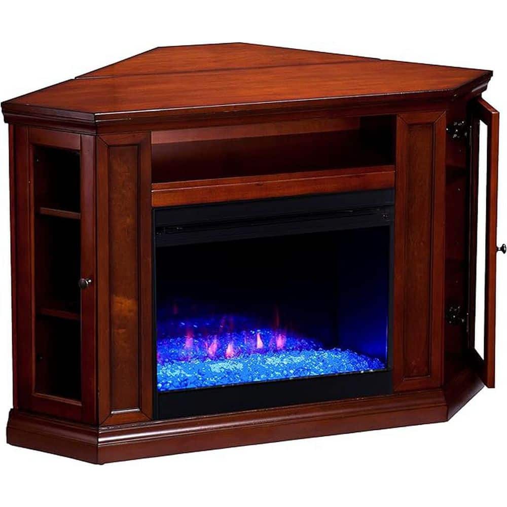 HOME IMPORTS EMPORIUM 48 in. Freestanding Wooden Smart Electric Fireplace TV Stand in White ideal for a compact heating option,