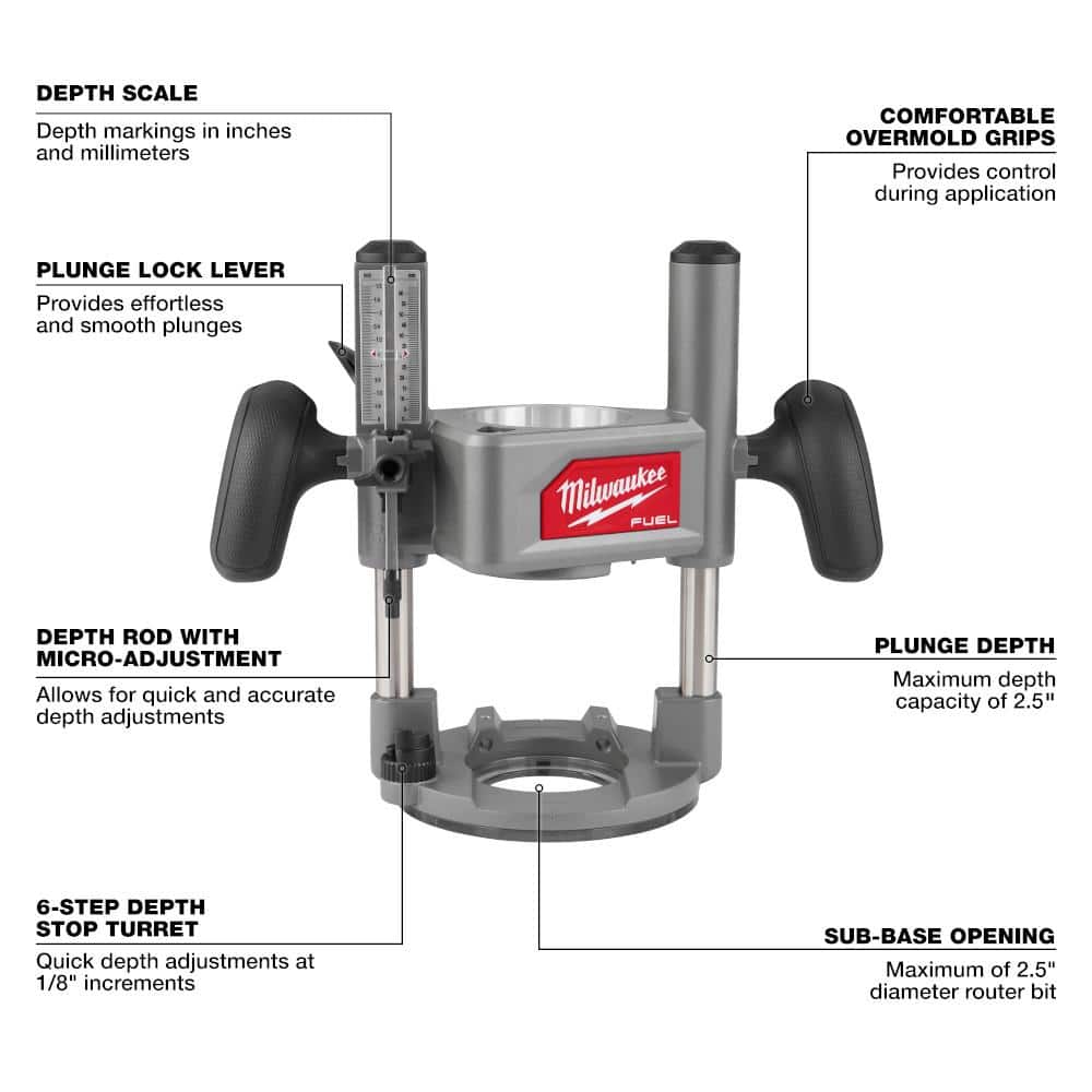 Milwaukee M18 FUEL 1/2 in. Plunge Base Only (3)