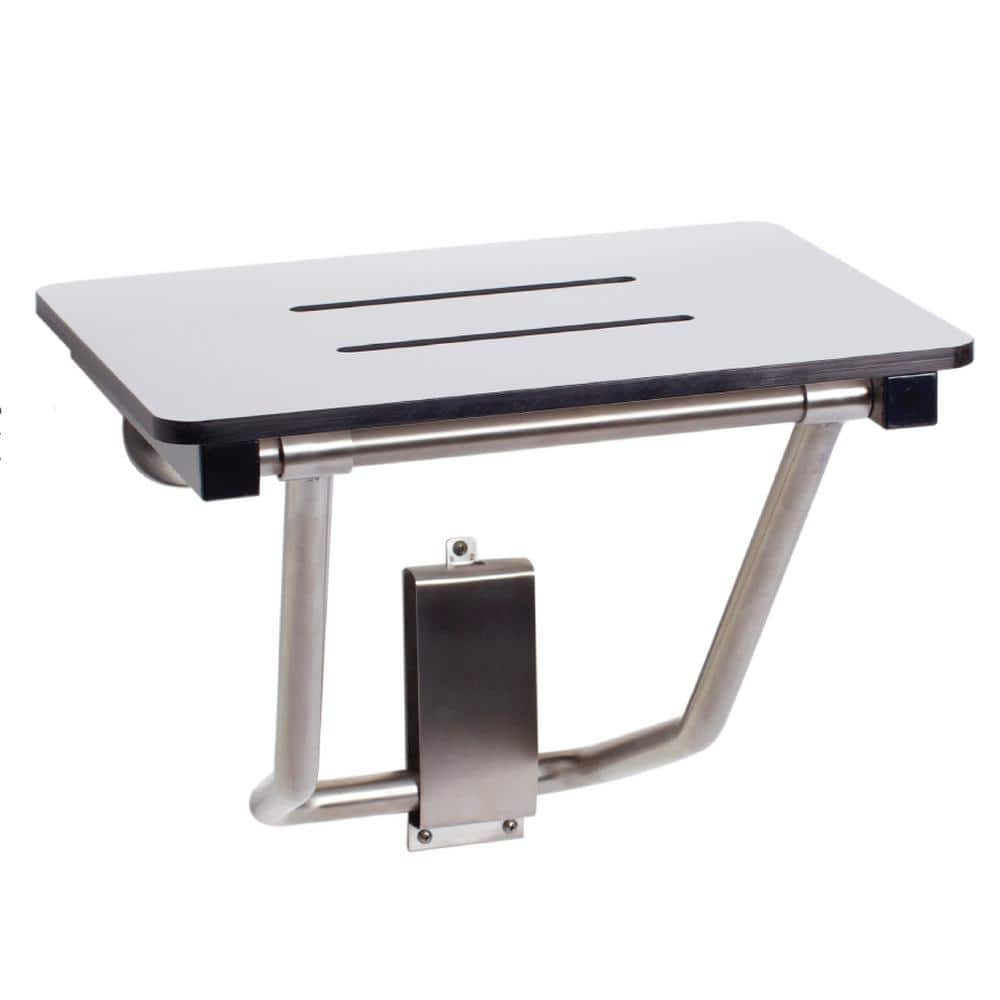 SEACHROME 24 in. x 15 in. Folding Wall Mount ADA Compliant Shower Seat Bench in White