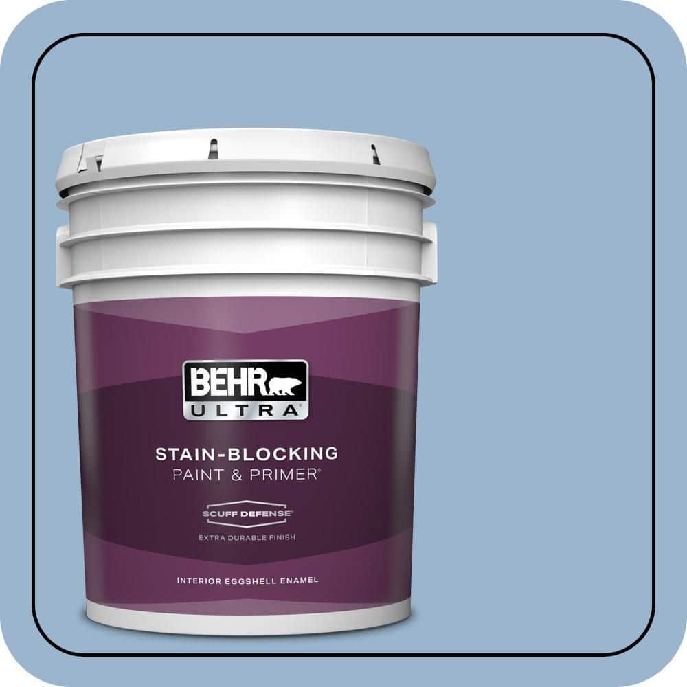 BEHR ULTRA 5 gal. #PPU14-10 Blue Suede Extra Durable Eggshell Enamel Interior Paint & Primer