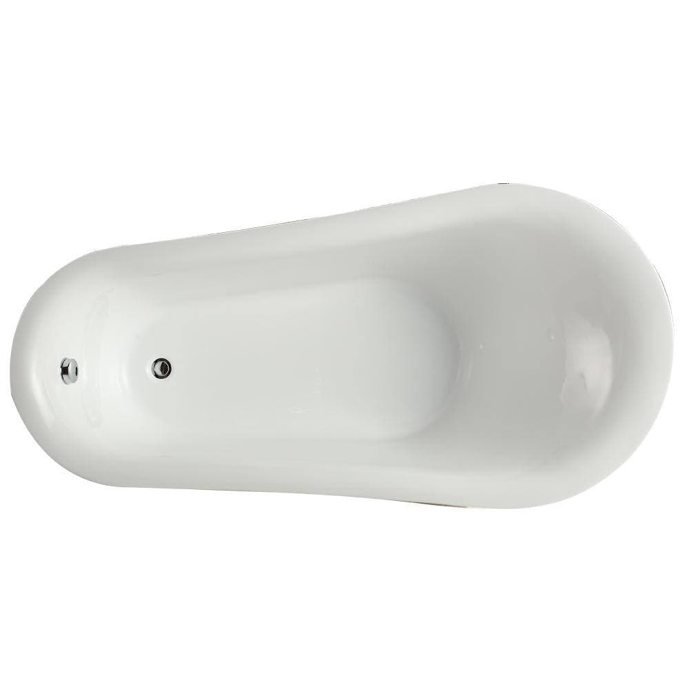 ROSWELL Everlie 5.9 ft. Acrylic Flatbottom Non-Whirlpool Bathtub in White (2)